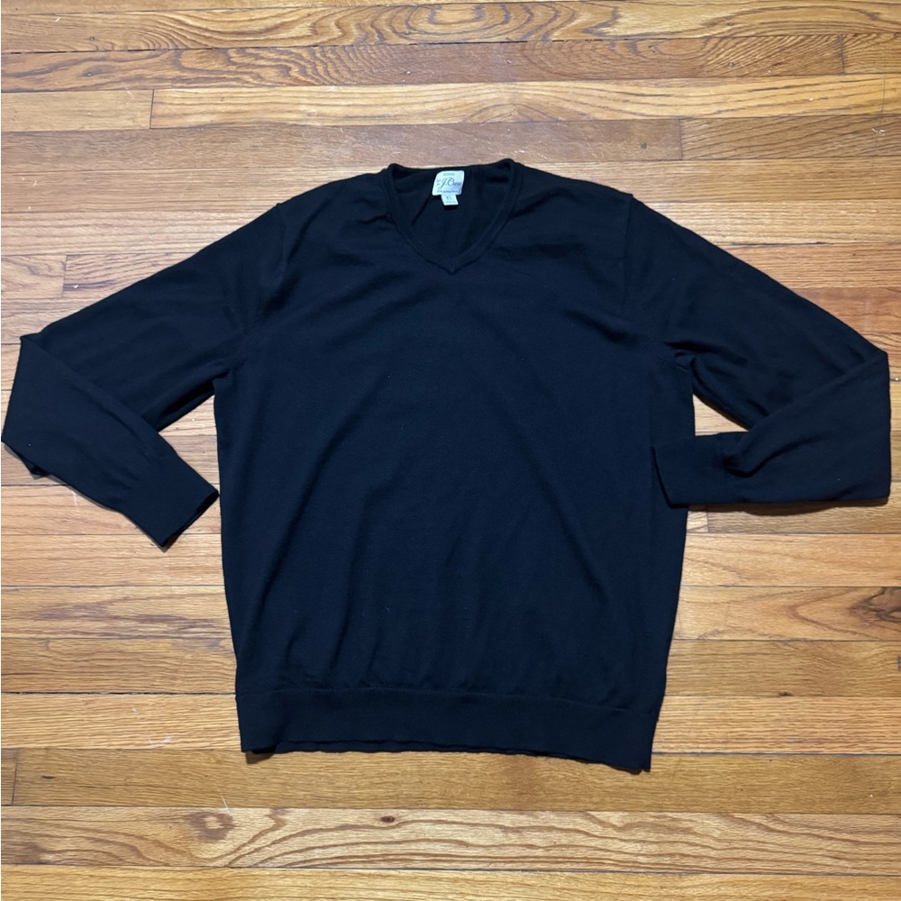 Men's J. Crew Black V-Neck Sweater
